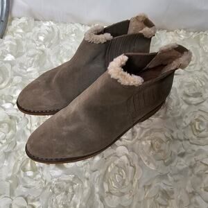 SEYCHELLES  Pool Cozy Suede Fur Bootie, Ankle size 9